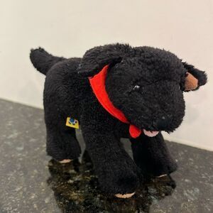 Build A Bear Accessory Mini Black Lab Puppy Dog Red Bandana w/ Magnet 6” P10